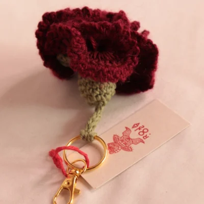 Llavero Clavel - Vinotinto