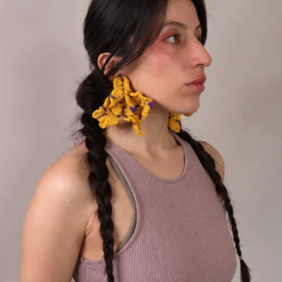 Aretes de Orquidea Grande